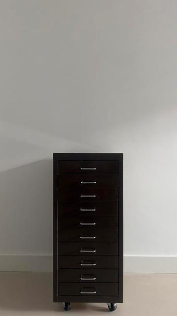 Metalen ladekast bisley sidetable donkerbruin beschikbaar voor biedingen