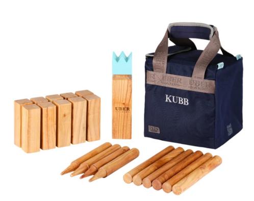 Kubb set incl tas, Hobby en Vrije tijd, Gezelschapsspellen | Overige, Zo goed als nieuw, Ophalen