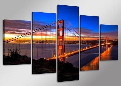 Golden Gate Bridge foto op canvas, Huis en Inrichting, Woonaccessoires | Schilderijen, Tekeningen en Foto's, Zo goed als nieuw