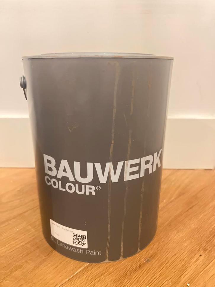 Bauwerk Kalkverf Buckwheat (1,5L over), Doe-het-zelf en Verbouw, Verf, Beits en Lak, Gebruikt, Verf, Minder dan 5 liter, Beige
