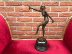 stijlvol bronzen beeld, danseres uit de roaring twenties, Antiek en Kunst, Ophalen of Verzenden
