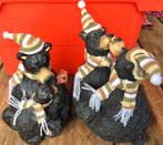 2 BEELDJES VAN SCHATTIGE WINTERBEREN, Verzamelen, Ophalen of Verzenden, Zo goed als nieuw, Beeldje of Poppetje