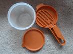 Tupperware Poedersuiker Strooier - Oranje, Huis en Inrichting, Keuken | Tupperware, Gebruikt, Ophalen of Verzenden, Wit