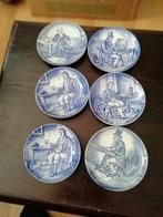 6x delftsblauw petit four schaaltjes, Ophalen of Verzenden, Overige stijlen, Aardewerk, Schaal of Schalen