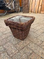 Rieten Plantenbak Vierkant 30x30, Tuin en Terras, Bloembakken en Plantenbakken, Ophalen, Minder dan 30 cm, Minder dan 60 cm, Vierkant