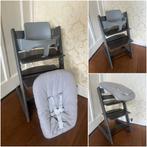 Stokke Tripp Trapp Hazy Grey + babyset + newbornset, Kinderen en Baby's, Kinderstoelen, Ophalen of Verzenden, Zo goed als nieuw