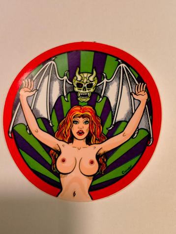 Pin-up Pinup Gothic bat vleermuis vintage logo sticker  beschikbaar voor biedingen