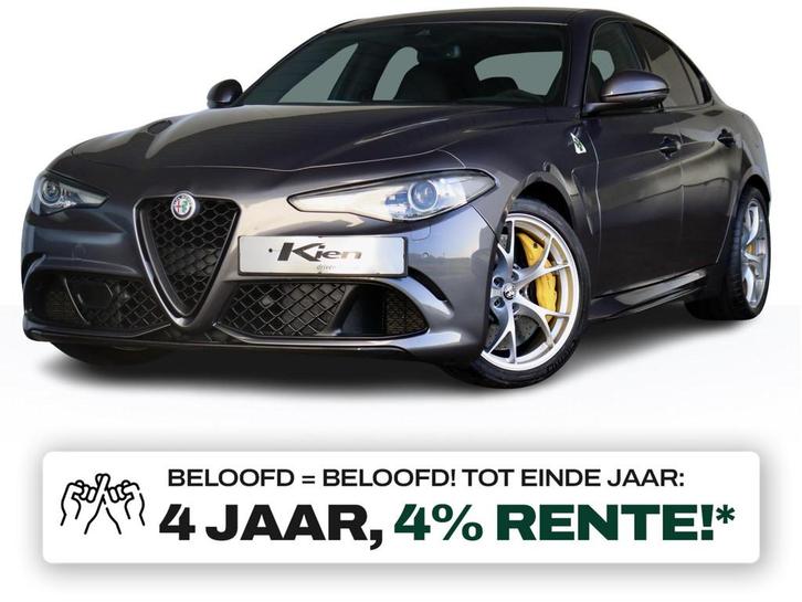 Alfa Romeo Giulia 2.9 V6 Quadrifoglio | handgeschakeld | Per, Auto's, Alfa Romeo, Bedrijf, Te koop, Giulia, ABS, Achteruitrijcamera