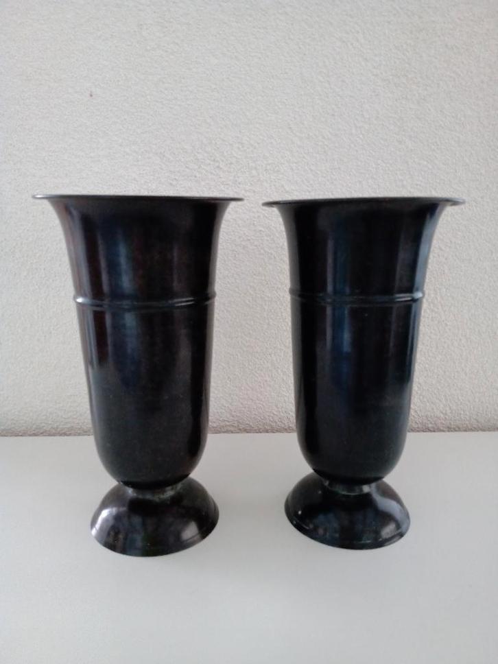 EEN SETJE van 2 MOOIE VAZEN, Huis en Inrichting, Woonaccessoires | Vazen, Zo goed als nieuw, Overige kleuren, Minder dan 50 cm