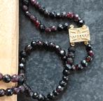 ANTIEK,verguld slot met antieke granaten kralen, Sieraden, Tassen en Uiterlijk, Antieke sieraden