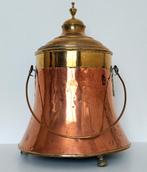 GROTE Antieke Koperen Doofpot Bakkersdoofpot Rood Geel Koper, Verzenden, Koper