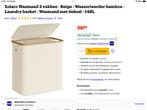 Zolaro wasmand, Ophalen, Nieuw, Wit