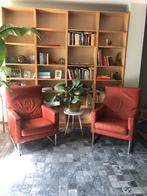 Leren Fauteuils Molinari (Set van 2), Huis en Inrichting, Fauteuils, Ophalen, Gebruikt, Leer, 75 tot 100 cm