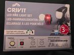 Crivit LED Bike Light Set Black nieuw, Ophalen, Nieuw, Batterij, Verlichtingsset