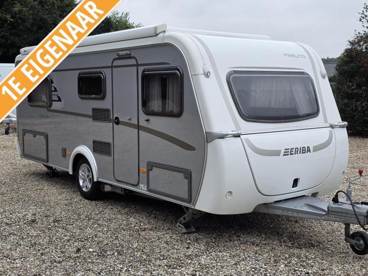 Eriba Feeling 442 Luifel Mover elc. steunen topstaat, Caravans en Kamperen, Caravans, Bedrijf, tot en met 3, 1000 - 1250 kg, Treinzit