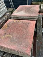 Rode betontegels 50 x 50, Tuin en Terras, Tegels en Klinkers, Ophalen, Zo goed als nieuw, Beton, Terrastegels