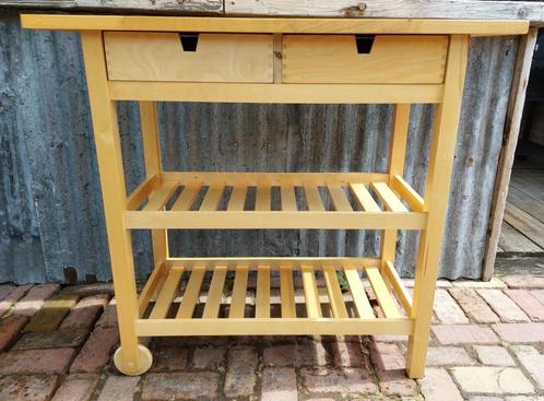 Förhöja keukentrolley/roltafel Ikea, hout, Huis en Inrichting, Keuken | Keukenbenodigdheden, Gebruikt, Ophalen