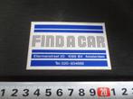 sticker Amsterdam FIND A CAR Ellermanstraat 20, Verzamelen, Stickers, Ophalen, Zo goed als nieuw, Bedrijf of Vereniging