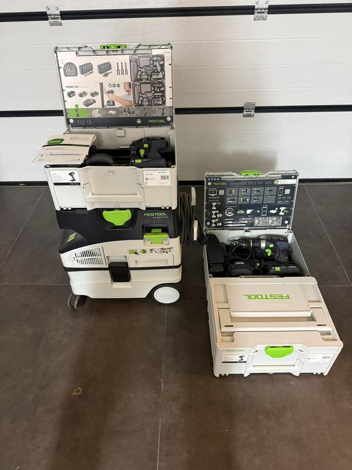 Complete set festool met aankoopnotas en garantie erbij, Doe-het-zelf en Verbouw, Gereedschap | Boormachines, Zo goed als nieuw
