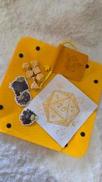 Gele D&D Dice Set + Tray, Zakje & Waterverf Kaart, Een of twee spelers, Ophalen of Verzenden, Nieuw