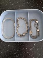 Armbandjes Fantasie 3 stuks, Overige materialen, Gebruikt, Ophalen of Verzenden, Zilver