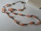 Oude ketting rozenkwarts? Vintage, Sieraden, Tassen en Uiterlijk, Kettingen, Verzenden, Gebruikt, Roze, Steen of Mineraal