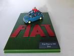 Fiat Nuova 500 Eco blauw diorama met dame in de auto, Ophalen of Verzenden, Zo goed als nieuw, Auto, Overige merken