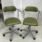 Te koop set van twee bureaustoelen, Huis en Inrichting, Ophalen, Gebruikt, Grijs, Bureaustoel