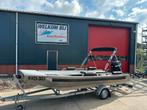Aluminium Platbodem (2020) compleet met motor en trailer, Watersport en Boten, Gebruikt, Binnenboordmotor, Verzenden, Aluminium
