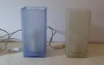 Jan des Bouvrie Ice Cube Lamp/ 2 tafellampen /glaslampen, Huis en Inrichting, Lampen | Tafellampen, Verzenden, Zo goed als nieuw