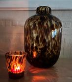 Vaas met waxinelichthouder bizon pantervaas, Huis en Inrichting, Woonaccessoires | Vazen, Gebruikt, Overige kleuren, Ophalen of Verzenden