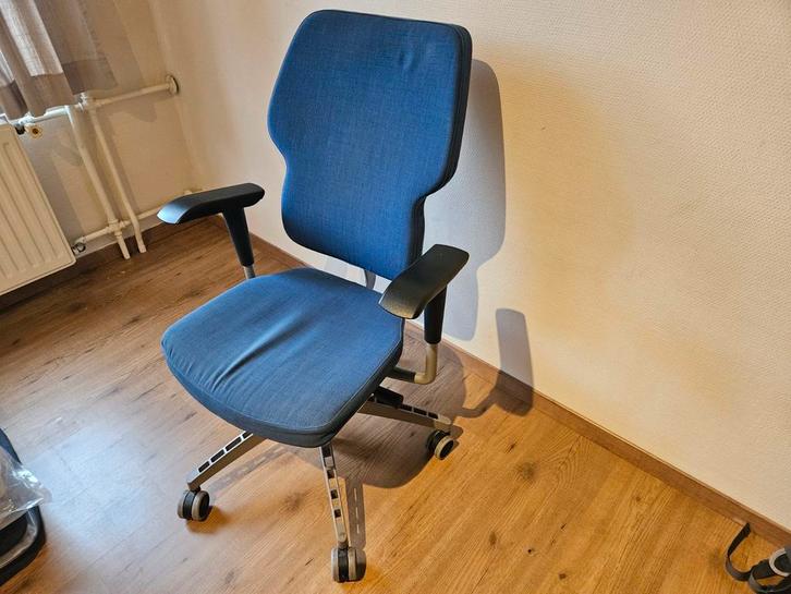 Verstelbare Bureaustoel - Blauw, Huis en Inrichting, Bureaustoelen, Gebruikt, Bureaustoel, Blauw, Ergonomisch, Ophalen