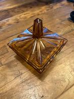 Vintage Amberkleurige Bonbonnière Val-Saint-Lambert, Verzenden