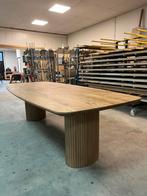 Deens ovaal 280x120 walnut japandi poot, Ophalen, 100 tot 150 cm, Modern japandi landelijk robuust, Eikenhout