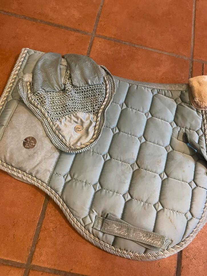 Springdekjes pony lichtblauw en licht roze, Dieren en Toebehoren, Paarden en Pony's | Dekens en Dekjes, Gebruikt, Dekje, Ophalen of Verzenden