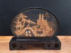 vintage Chinees Japans diorama handgesneden kurk snijwerk, Antiek en Kunst, Ophalen of Verzenden
