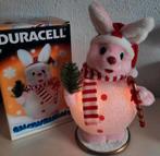 Vintage Duracell Kerstbal Konijn met licht en muziek 28cm!, Verzamelen, Ophalen of Verzenden, Zo goed als nieuw, Overige typen