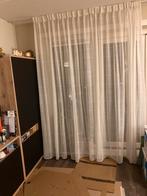 Vitrage gordijn, 245 hoog, 5.20 breed, 3 delen + rails, Ophalen of Verzenden, Wit, 200 cm of meer