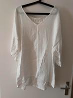 Witte top/tuniek one size t/m maat 44, Ophalen of Verzenden, Zo goed als nieuw, Wit, Blouse of Tuniek