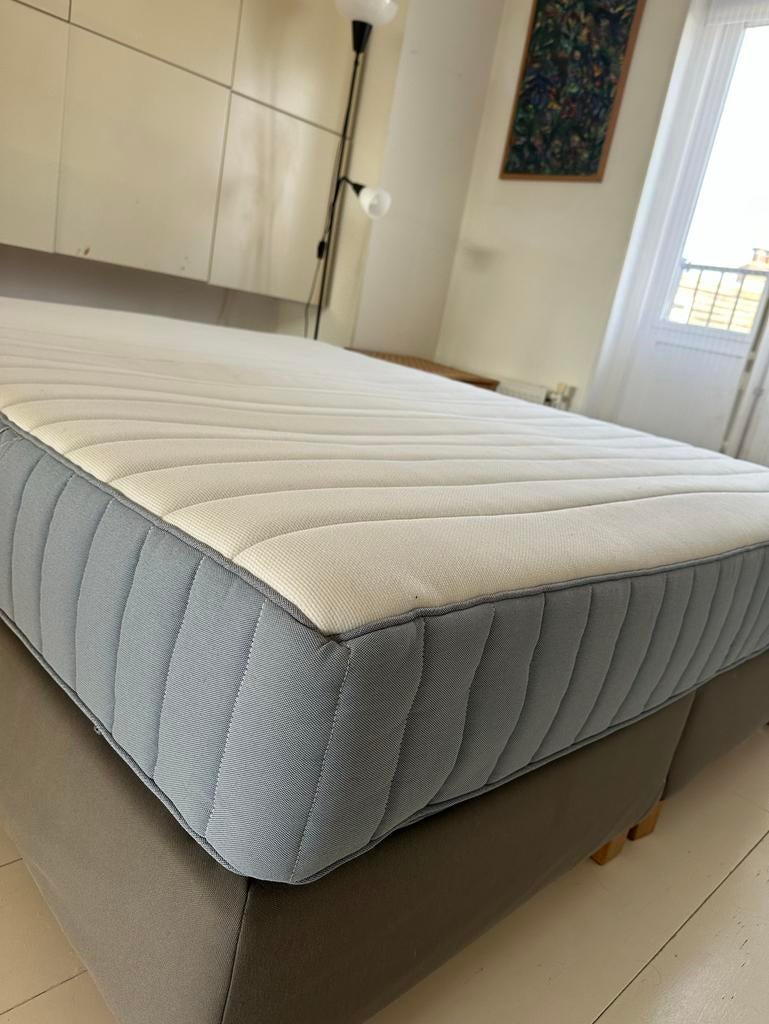 Urgent: IKEA 160cm bed base and mattress,to collect march 2, Ophalen of Verzenden, Zo goed als nieuw, Tweepersoons, 140 cm