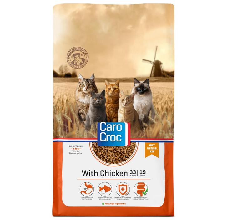 Caro Cat Chicken kattenbrokken 15 kilo - gratis verzending, Dieren en Toebehoren, Dierenvoeding, Kat, Ophalen of Verzenden