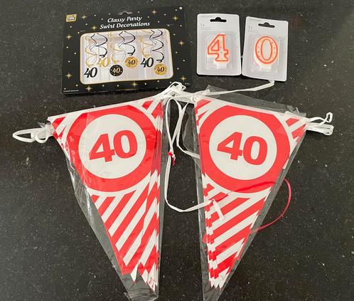 Versiering 40 jaar, Diversen, Vlaggen en Wimpels, Zo goed als nieuw, Ophalen of Verzenden