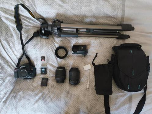 Nikon D3200 met accessoires, Audio, Tv en Foto, Fotocamera's Digitaal, Zo goed als nieuw, Spiegelreflex, Nikon, Ophalen of Verzenden