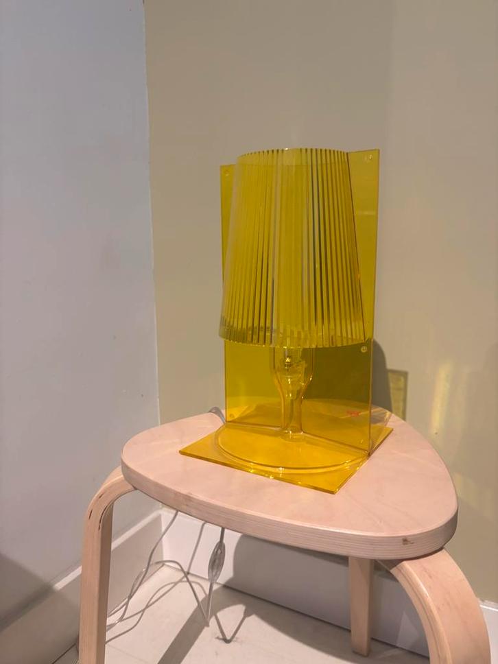 Gele Kartell Bourgie Lamp, Huis en Inrichting, Lampen | Tafellampen, Zo goed als nieuw, Minder dan 50 cm, Kunststof, Ophalen of Verzenden