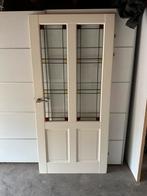 Opdekdeur met facet glas, Ophalen, Binnendeur, 200 tot 215 cm, Glas