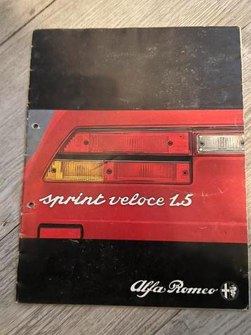 Folder Alfa Romeo Sprint Veloce 1.5 beschikbaar voor biedingen