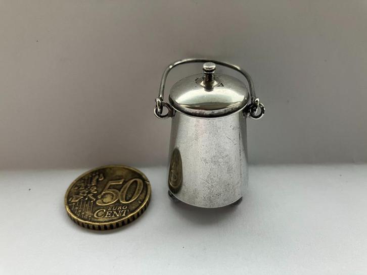 Zilveren miniatuur doofpot, zilversmid Niekerk, Antiek en Kunst, Antiek | Goud en Zilver, Zilver, Verzenden