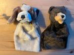 Steiff Handpoppen Hond & Beer - Vintage Jaren 60, Ophalen of Verzenden, Gebruikt, Overige typen