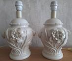 2x Witte keramieke vintage lampen (Safran & Glucksman), Ophalen, Gebruikt, Overige materialen, Minder dan 50 cm