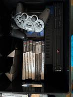 PlayStation 2 Zwart met Games en Controllers, Spelcomputers en Games, Spelcomputers | Sony PlayStation 2, Zwart, Met 2 controllers